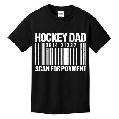 Hockey Dad Scan For Payment Barcode Hockey Dad Kids T-Shirt