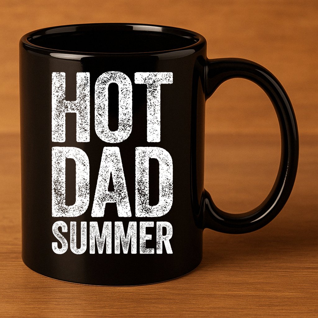 Hot Dad Summer Fathers Day 11oz C Handle Ceramic Mug