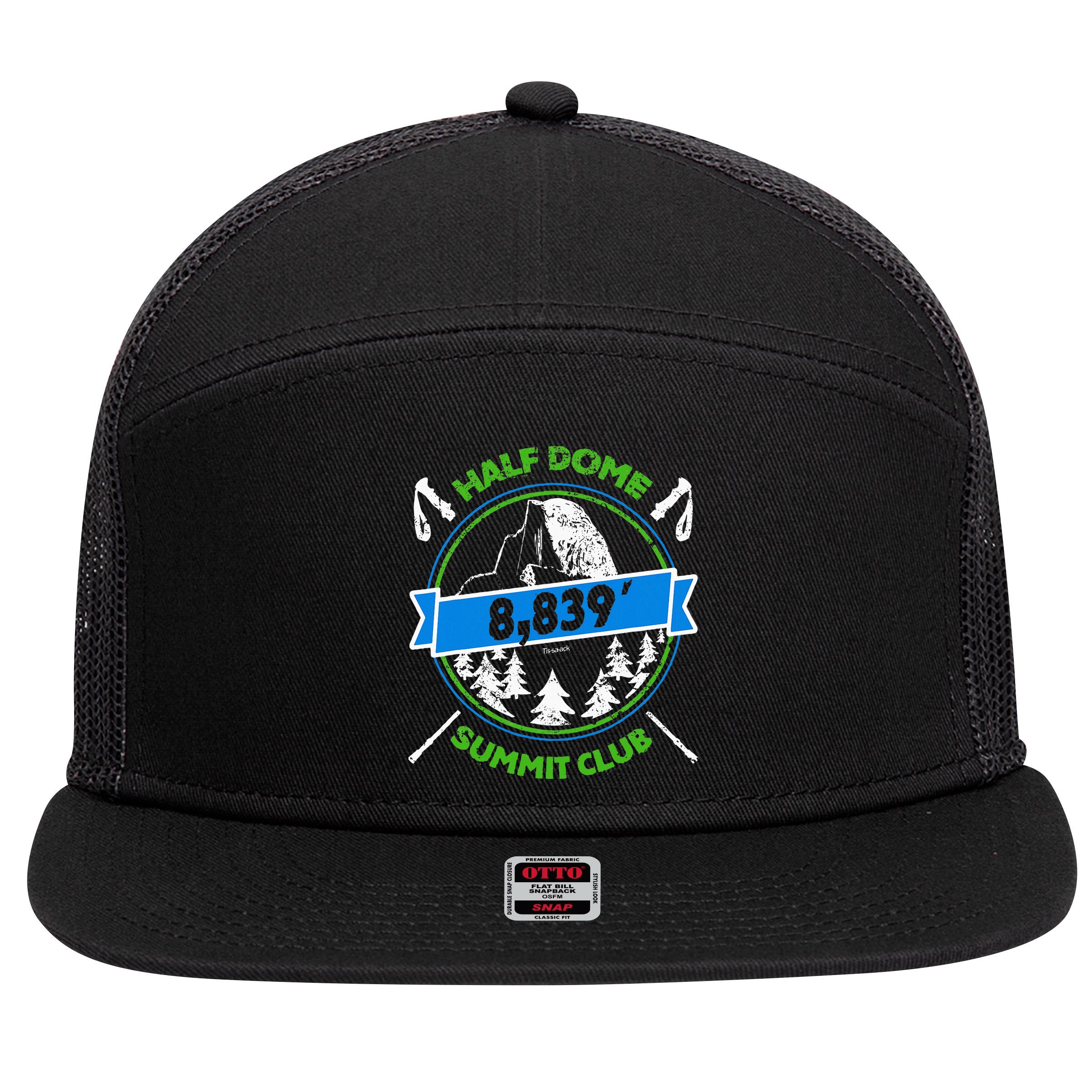 Half Dome Summit Club 7 Panel Mesh Trucker Snapback Hat