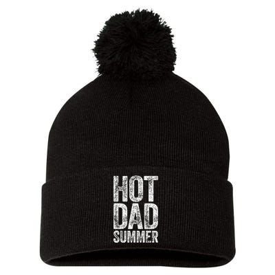 Hot Dad Summer Father's Day Pom Pom 12in Knit Beanie