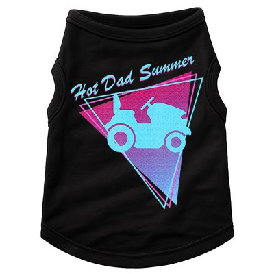 Hot Dad Summer Funny 80s Retro Riding Lawn Mower Doggie Tank