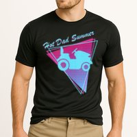 Hot Dad Summer Funny 80s Retro Riding Lawn Mower Cooling Performance Crew T-Shirt