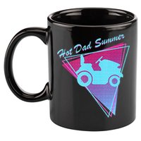 Hot Dad Summer Funny 80s Retro Riding Lawn Mower 11oz C Handle Ceramic Mug
