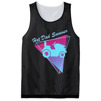 Hot Dad Summer Funny 80s Retro Riding Lawn Mower Mesh Reversible Basketball Jersey Tank