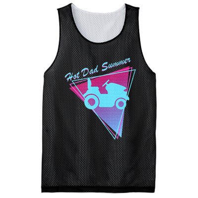 Hot Dad Summer Funny 80s Retro Riding Lawn Mower Mesh Reversible Basketball Jersey Tank