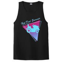 Hot Dad Summer Funny 80s Retro Riding Lawn Mower PosiCharge Competitor Tank