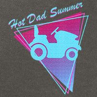 Hot Dad Summer Funny 80s Retro Riding Lawn Mower Cotton Canvas Backpack
