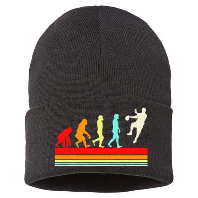 Handball Design Sports Athletes Sustainable Knit Beanie