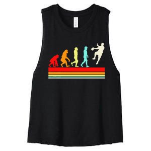 Handball Design Sports Athletes Women's Racerback Cropped Tank