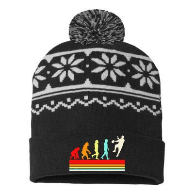 Handball Design Sports Athletes USA-Made Snowflake Beanie