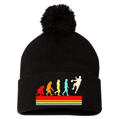 Handball Design Sports Athletes Pom Pom 12in Knit Beanie