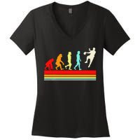 Handball Design Sports Athletes Women's V-Neck T-Shirt