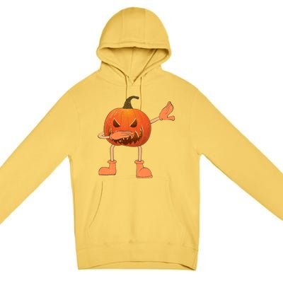 Halloween Dabbing Scary Pumpkin Jack O Lantern Dab Dance Gift Premium Pullover Hoodie