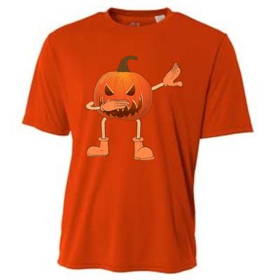 Halloween Dabbing Scary Pumpkin Jack O Lantern Dab Dance Gift Cooling Performance Crew T-Shirt