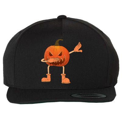 Halloween Dabbing Scary Pumpkin Jack O Lantern Dab Dance Gift Wool Snapback Cap