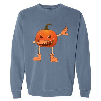 Halloween Dabbing Scary Pumpkin Jack O Lantern Dab Dance Gift Garment-Dyed Sweatshirt