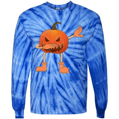 Halloween Dabbing Scary Pumpkin Jack O Lantern Dab Dance Gift Tie-Dye Long Sleeve Shirt