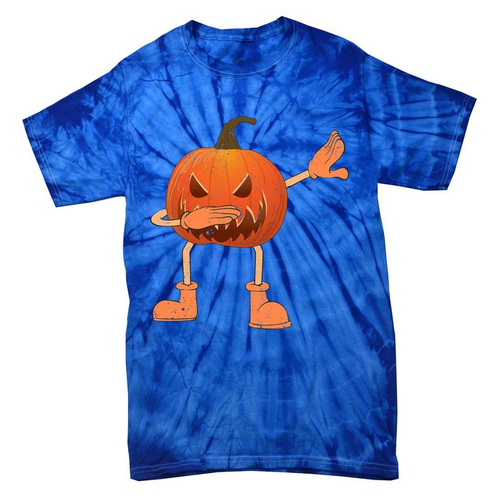 Halloween Dabbing Scary Pumpkin Jack O Lantern Dab Dance Gift Tie-Dye T-Shirt