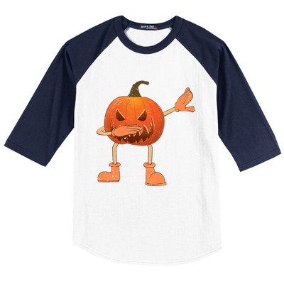 Halloween Dabbing Scary Pumpkin Jack O Lantern Dab Dance Gift Baseball Sleeve Shirt