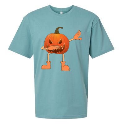 Halloween Dabbing Scary Pumpkin Jack O Lantern Dab Dance Gift Sueded Cloud Jersey T-Shirt