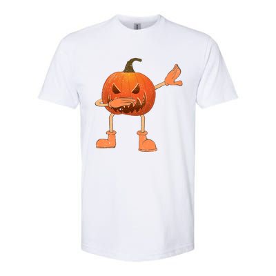 Halloween Dabbing Scary Pumpkin Jack O Lantern Dab Dance Gift Softstyle CVC T-Shirt