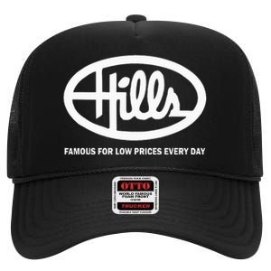 Hills Dept Store Famous For Low Prices Every Day High Crown Mesh Back Trucker Hat