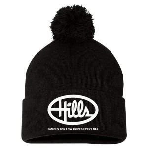 Hills Dept Store Famous For Low Prices Every Day Pom Pom 12in Knit Beanie