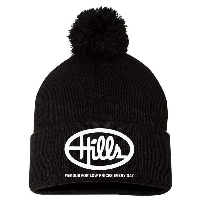 Hills Dept Store Famous For Low Prices Every Day Pom Pom 12in Knit Beanie