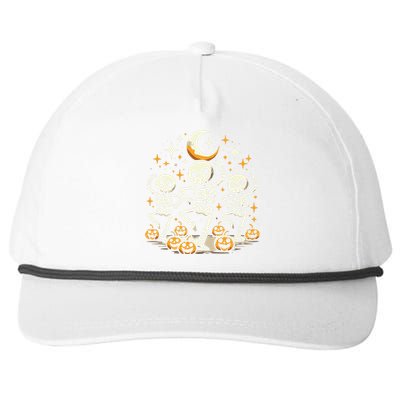 Happy Dancing Skeleton Halloween Pumpkin Fall Gift Snapback Five-Panel Rope Hat