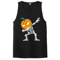 Halloween Dabbing Skeleton Scary Pumpkin Jack O Lantern PosiCharge Competitor Tank