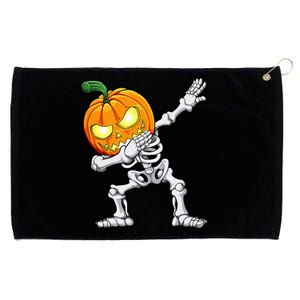 Halloween Dabbing Skeleton Scary Pumpkin Jack O Lantern Grommeted Golf Towel