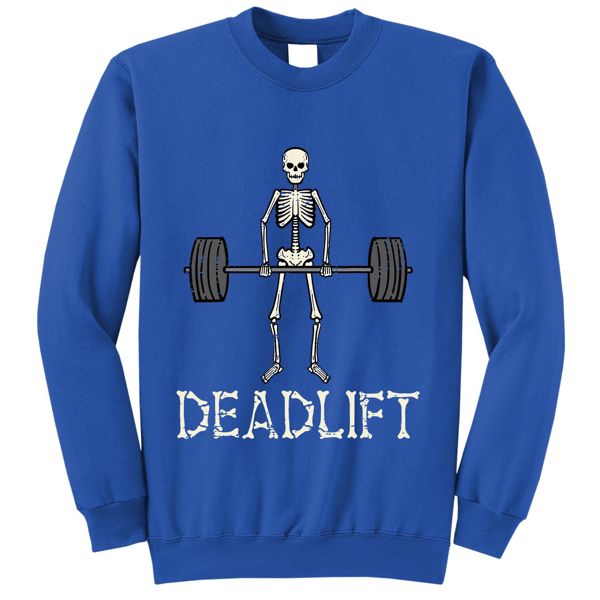 Halloween Deadlift Skeleton Gym Workout Costume Women Sweatshirt