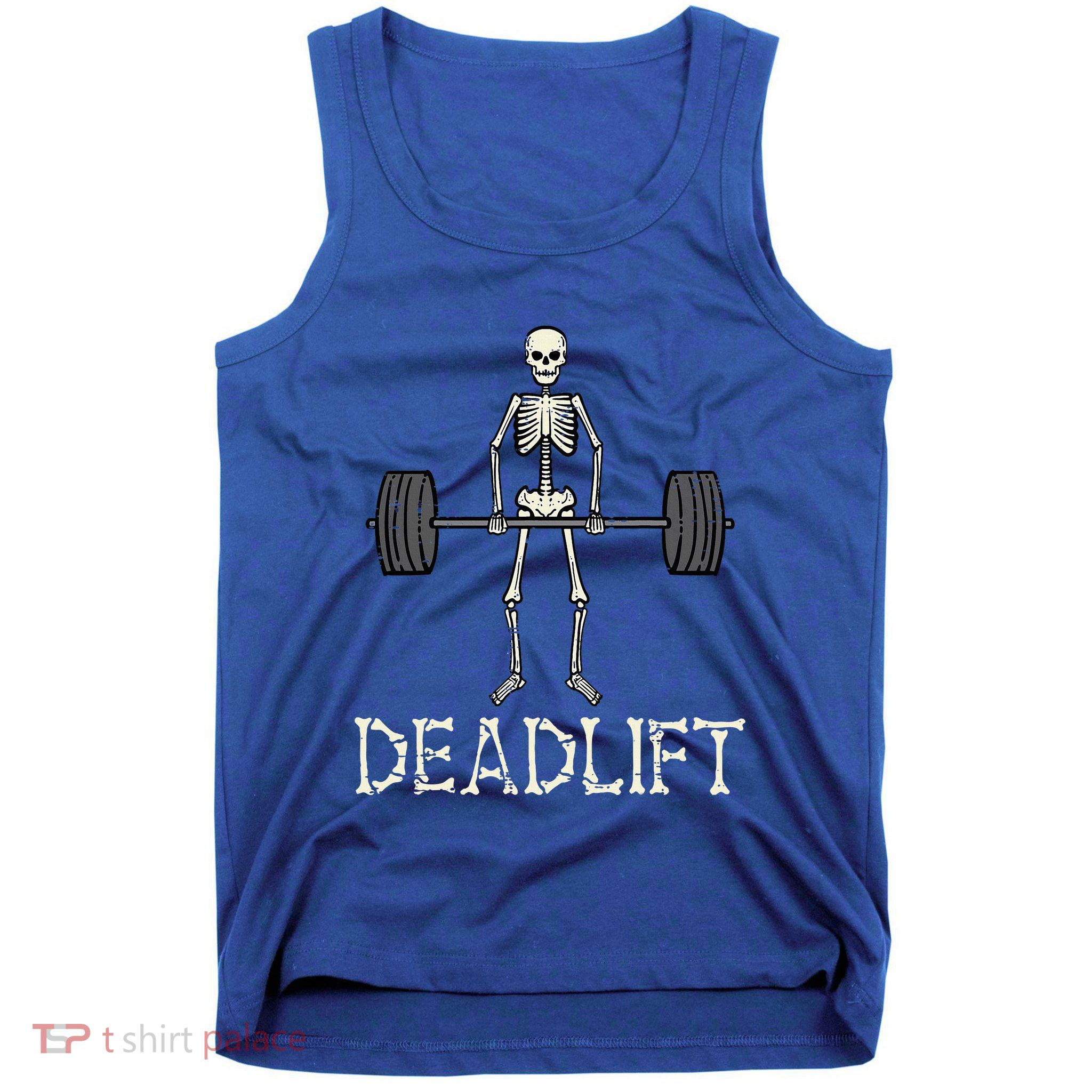 Halloween Deadlift Skeleton Gym Workout Costume Women Tank Top