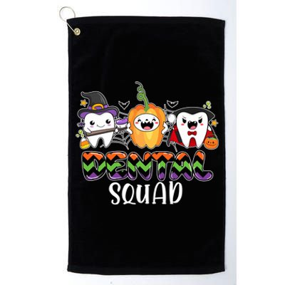 Halloween Dental Squad Trick Or Teeth Cute Ghost Halloween Cool Gift Platinum Collection Golf Towel