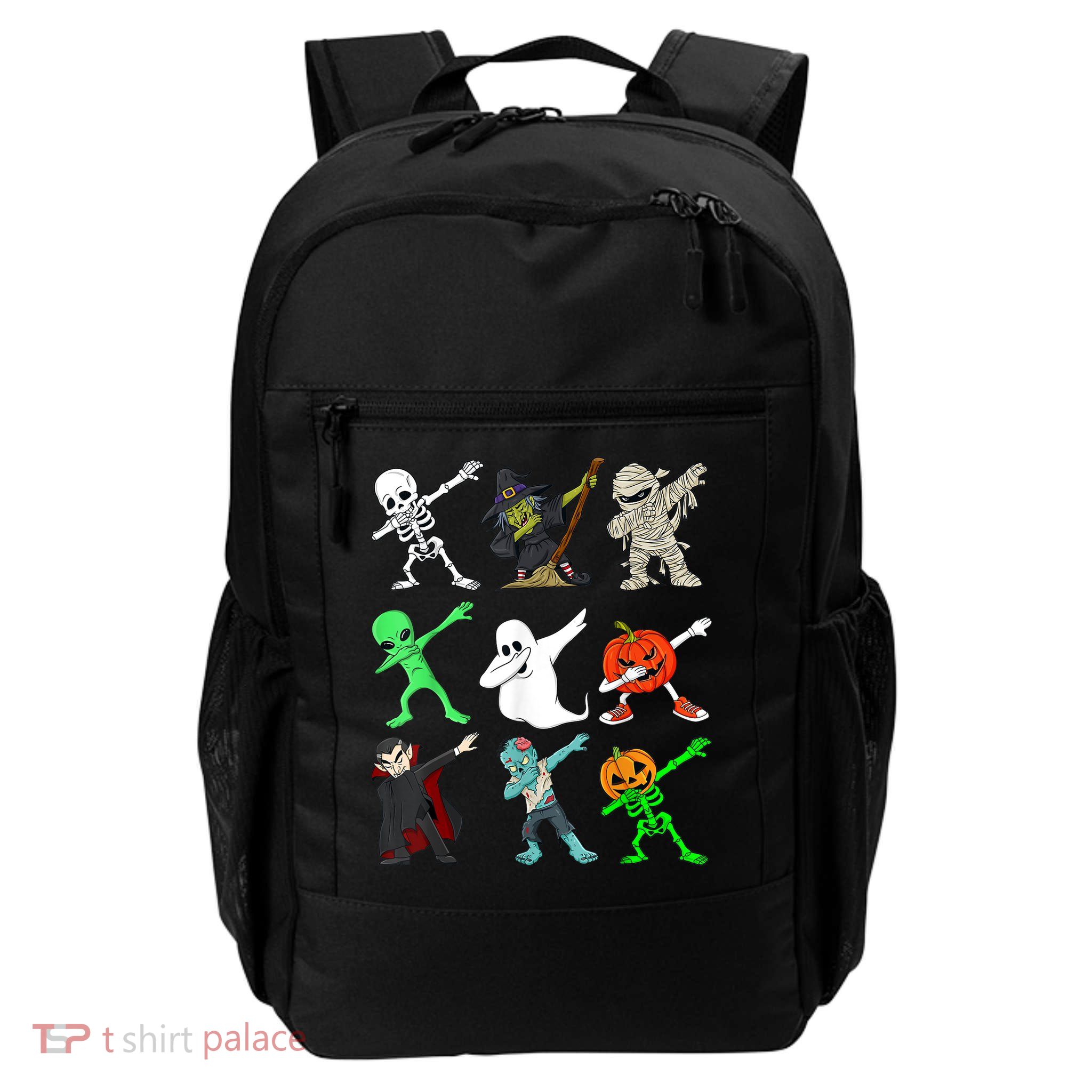 Halloween Dabbing Skeleton Witch And Monsters Backpack