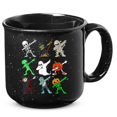 Halloween Dabbing Skeleton Witch And Monsters 15oz Campfire Ceramic Mug