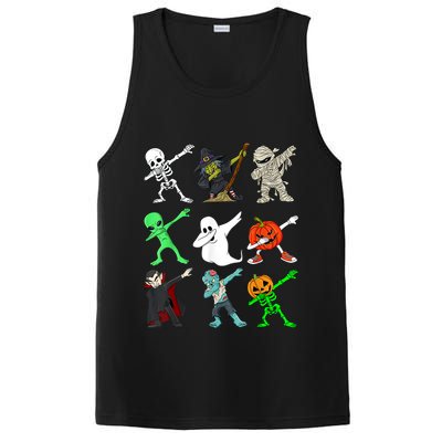 Halloween Dabbing Skeleton Witch And Monsters PosiCharge Competitor Tank