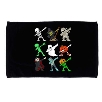 Halloween Dabbing Skeleton Witch And Monsters Microfiber Hand Towel