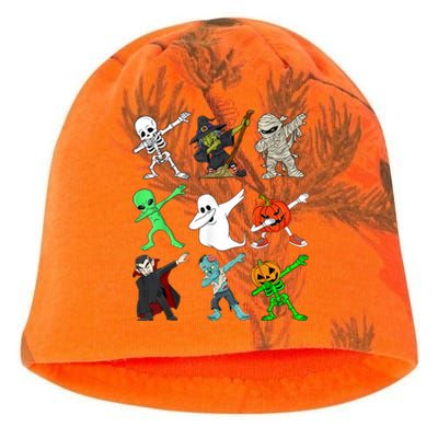 Halloween Dabbing Skeleton Witch And Monsters Kati - Camo Knit Beanie