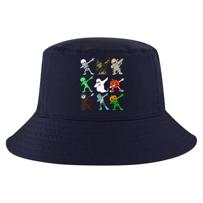 Halloween Dabbing Skeleton Witch And Monsters Cool Comfort Performance Bucket Hat