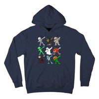 Halloween Dabbing Skeleton Witch And Monsters Hoodie