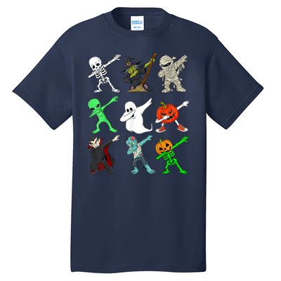 Halloween Dabbing Skeleton Witch And Monsters Tall T-Shirt