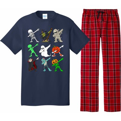 Halloween Dabbing Skeleton Witch And Monsters Pajama Set