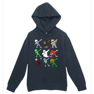 Halloween Dabbing Skeleton Witch And Monsters Urban Pullover Hoodie