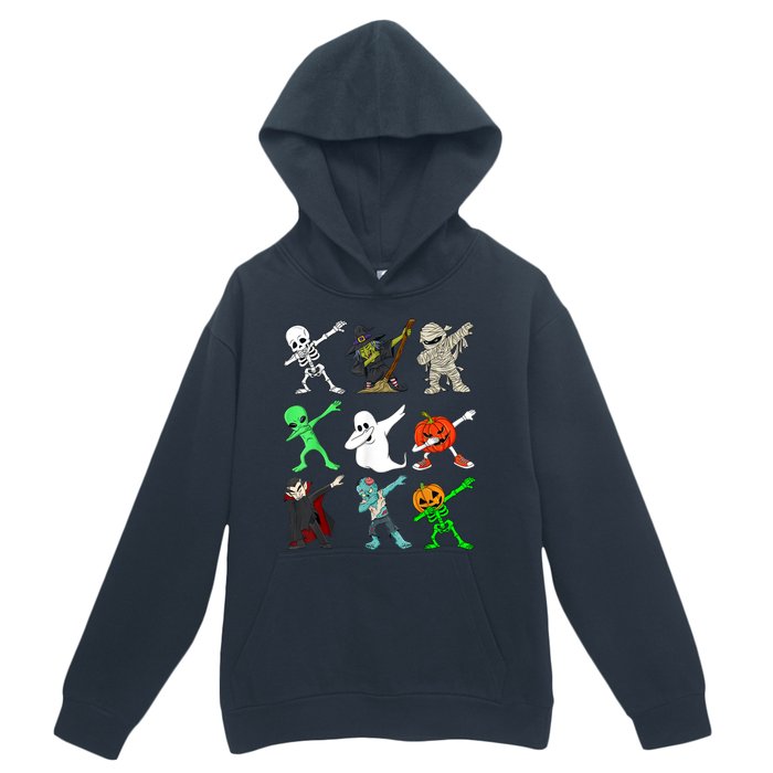 Halloween Dabbing Skeleton Witch And Monsters Urban Pullover Hoodie