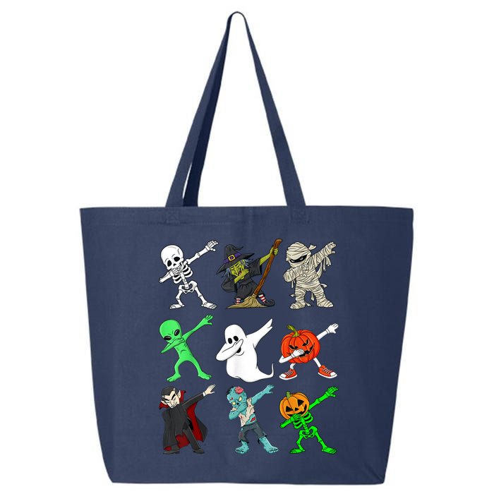 Halloween Dabbing Skeleton Witch And Monsters 25L Jumbo Tote