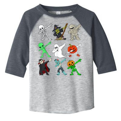Halloween Dabbing Skeleton Witch And Monsters Toddler Fine Jersey T-Shirt