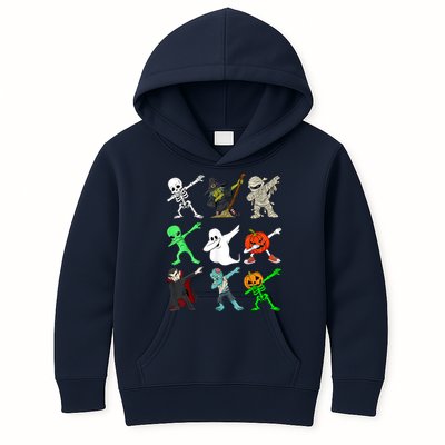 Halloween Dabbing Skeleton Witch And Monsters Kids Hoodie