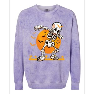 Halloween Dabbing Skeleton Costume Dab Bats Great Gift Colorblast Crewneck Sweatshirt