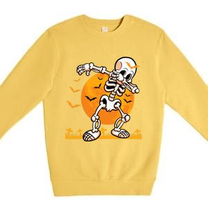 Halloween Dabbing Skeleton Costume Dab Bats Great Gift Premium Crewneck Sweatshirt